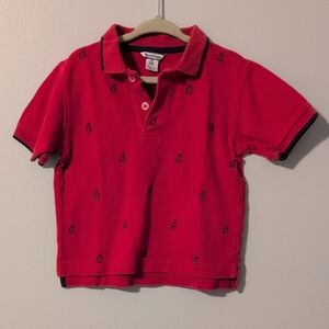 Hartstrings Red Polo Shirt with Embroidered Details
